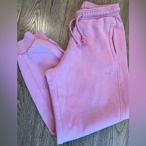 Adidas Girls Pink Youth French Terry Jogger Sweatpants Size S 8-10 EUC